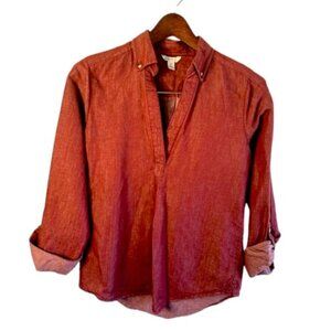 Cato’s Women’s Red Linen Blend Shirt Size XS